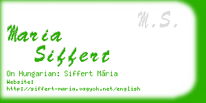 maria siffert business card